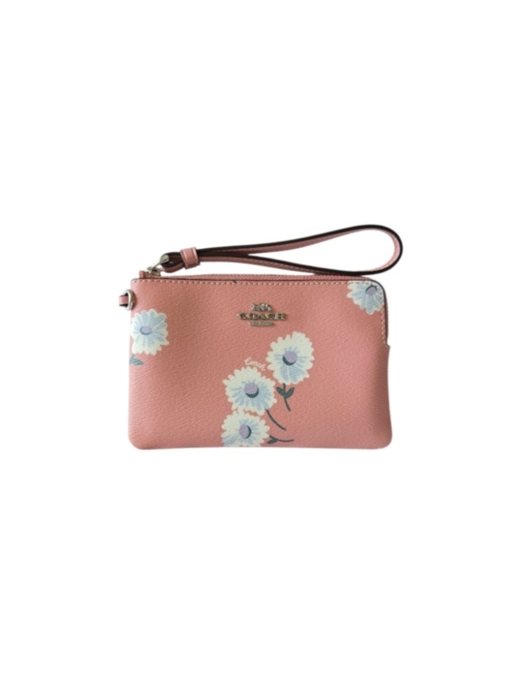 Coach Pink Floral Wristlet Clutch